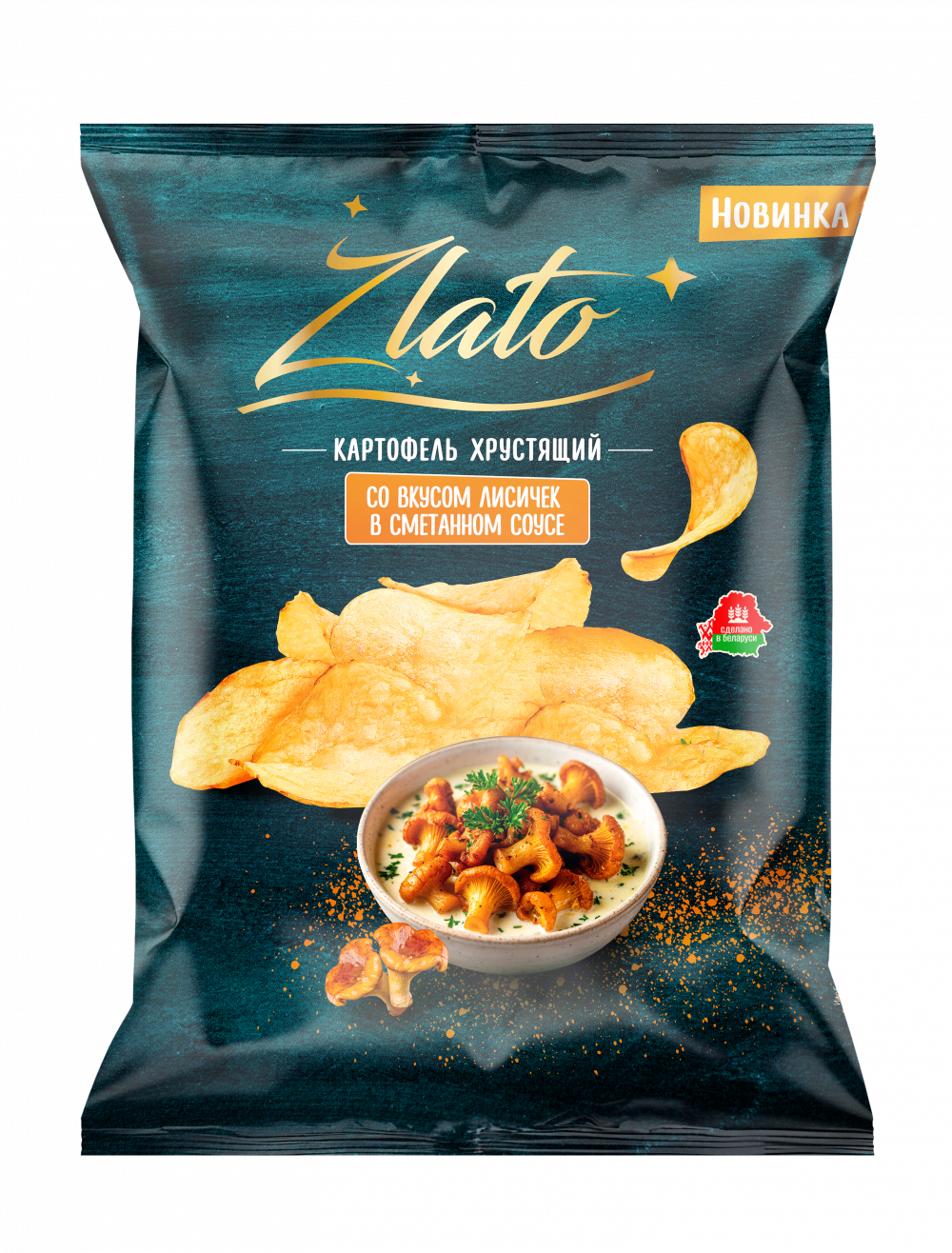 Картофель хрустящий со вкусом Лисичек в сметанном соусе