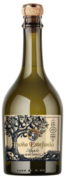 Сидр фруктовый полусладкий  "Донья Эстефания. Яблоко"