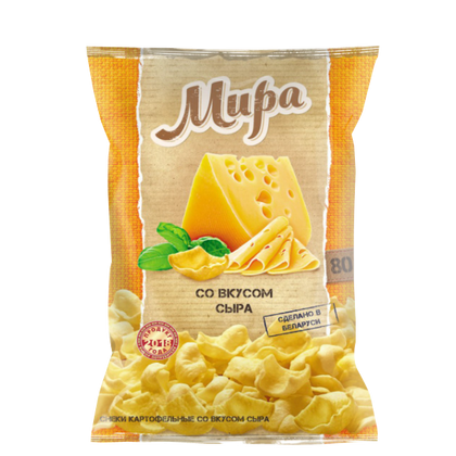 Снеки "МИРА" со вкусом сыра 80 гр.