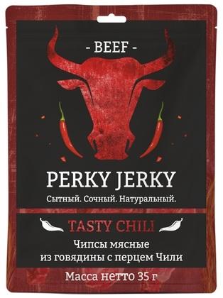 Чипсы "PERKY JERKY" мясные из говядина с перцем чили