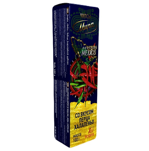 Чипсы "МИРА" со вкусом Перчика халапеньо 100 гр.