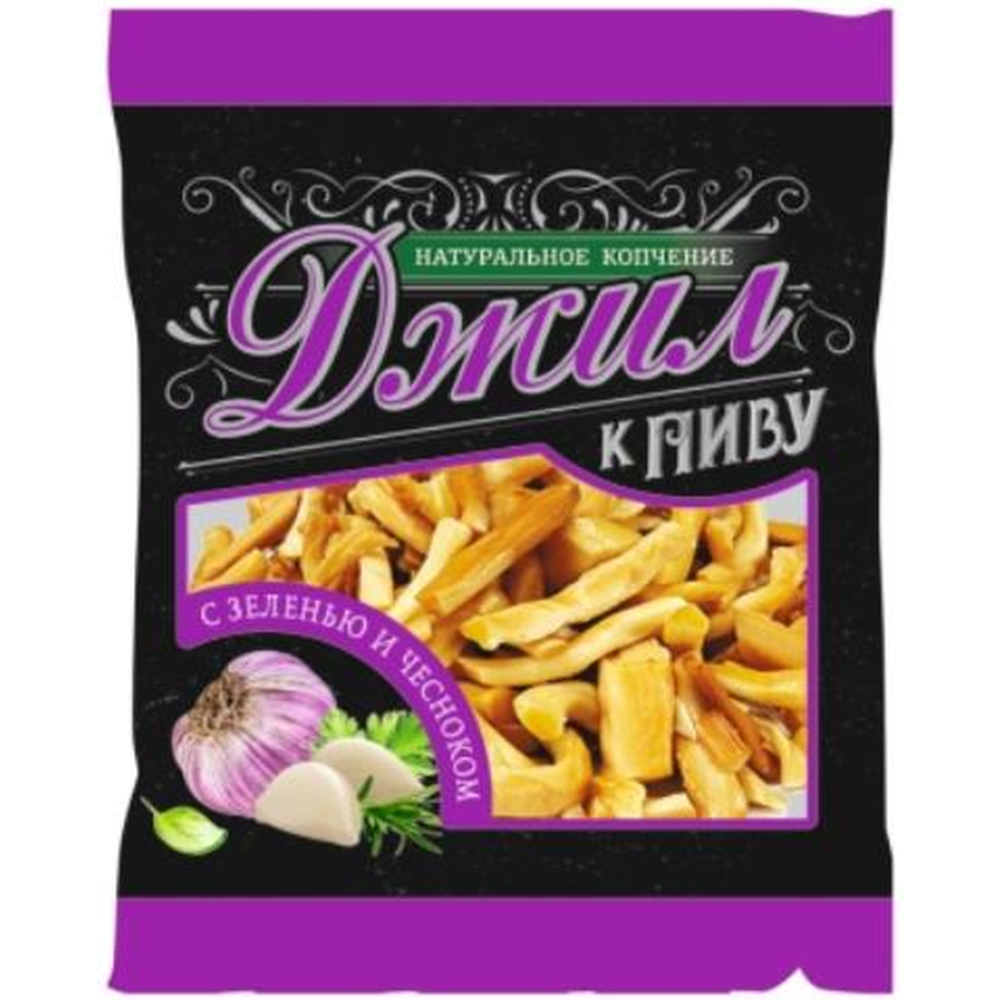 Продукт плавленый копченый "Джил" со вкусом ЗЕЛЕНЬ С ЧЕСНОКОМ 100 гр