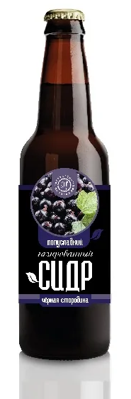 Сидр "Черная смородина" фруктовый полусладкий